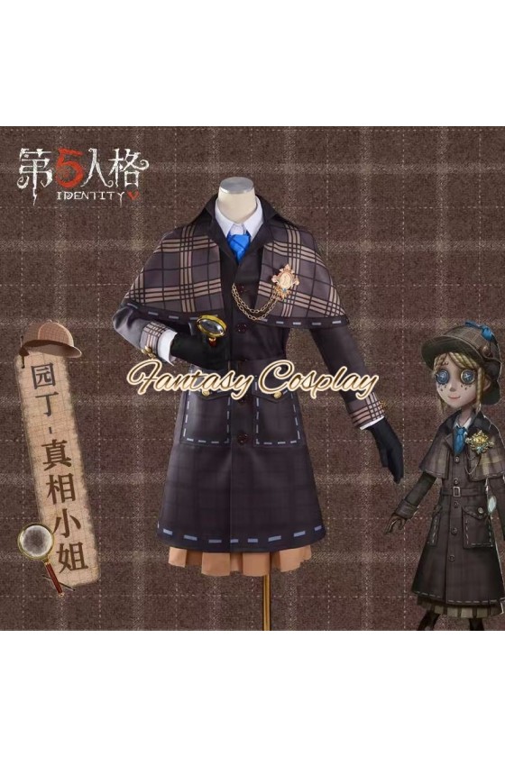 Identity V Gardener Lady Truth British Detective Style Outfit Cosplay Costume